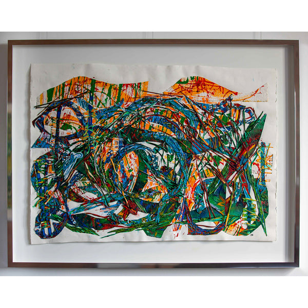 Expressive abstract landscape artwork by artist John Berrick