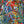 Expressive abstract landscape artwork by artist John Berrick, detail shot.