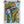 Abstract artwork with vibrant yellow, green and blue colours on a white background. By John Berrick.