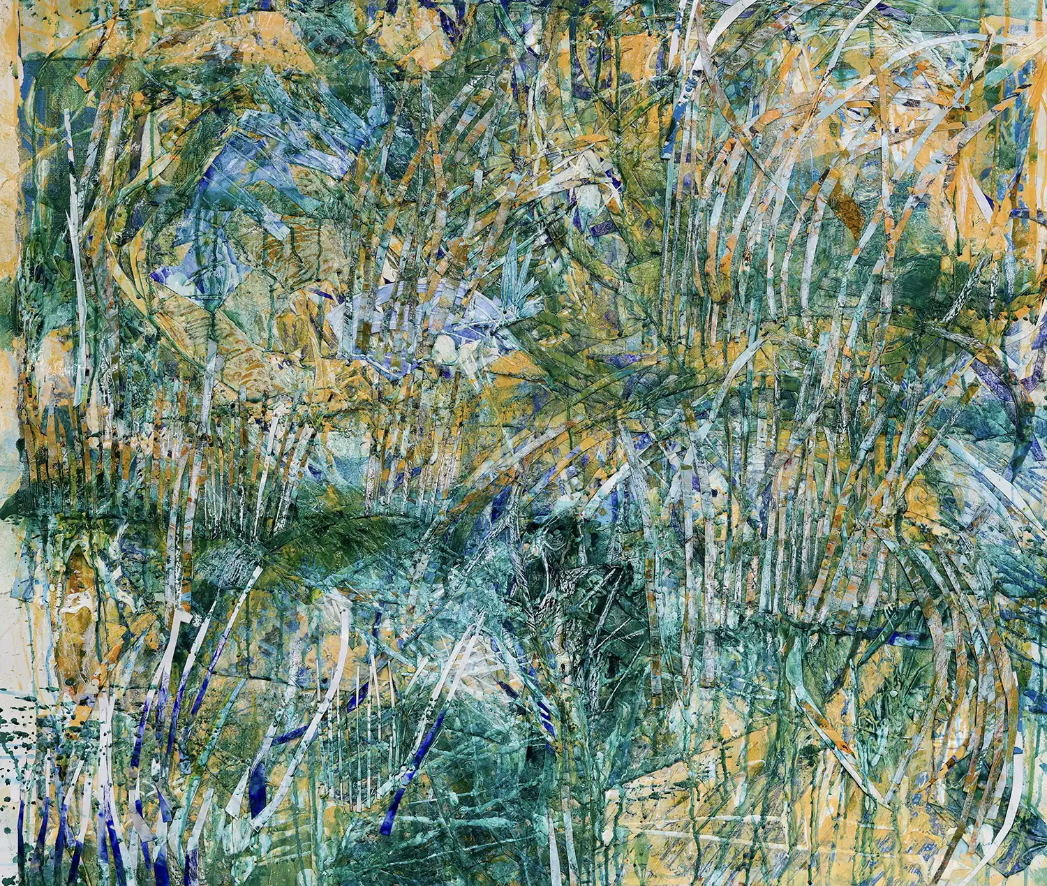 Pond Reeds, abstract landscape artwork by artist John Berrick